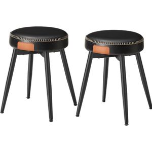 Eetkamerkruk 2 Stuks - Stoelen - keukenstoelen - kaptafel kruk - Zwart - Stenberi