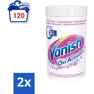 Vanish Oxi Action - Vlekkenverwijderaar Poeder - Zonder Bleek - Witte Was - 1.5 Kg - Voordeelverpakking - 2 stuks