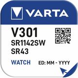 Varta V301 (SR43) Zilveroxide knoopcel-batterij / 1 stuk