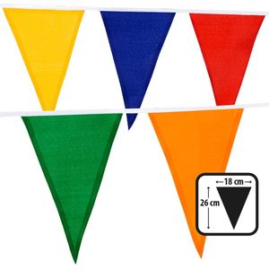 Boland - Polyester vlaggenlijn veelkleurig Multi - Geen thema - Feestversiering