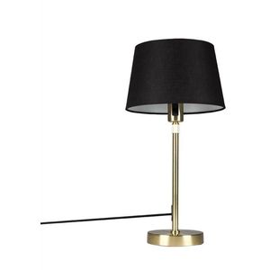 QAZQA Parte - Moderne Tafellamp - 1 lichts - H 610 mm - Zwart Goud - Woonkamer | Slaapkamer