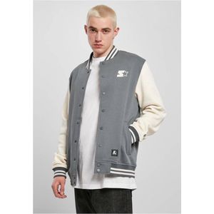 Starter Black Label College jacket -S- College Fleece Grijs/Wit