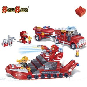 BanBao Brandweerwagen en Boot Set 8312