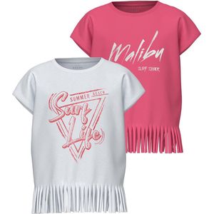 NAME IT NKFVALONE 2P CAPSL SHORT TOP Meisjes T-shirt - Maat 122/128