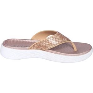 Beeldige flip flops voor vrouwen – steentjes – champagne – maat 36