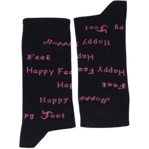 Funsokken - Happy Feet - Tekst verweven in sok - Maat 36-41