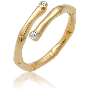 Elli Women's Lady Ring 925 Silver 2 Crystal 52 Goud 32020180