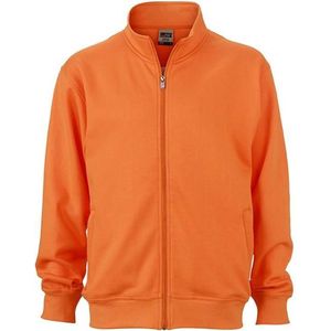 James and Nicholson Unisex Workwear Sweat Jacket (Oranje)