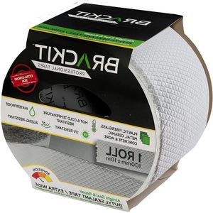 Zilveren Heavy Duty Butyltape - 100 mm x 10 m - Extra Dik - Isolatie en Reparatie van Afdichtingslekken - Daken Buizen Vensterbanken