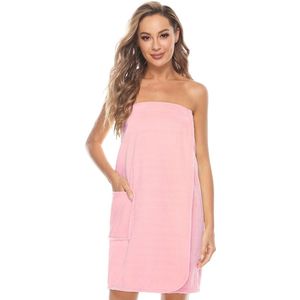 Ibenzoa® Ultieme Comfortabele Badstof Saunakilt voor Dames met Praktische Opbergmogelijkheden