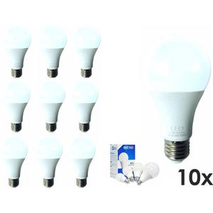 10X LED Lampen - 12W - Led lamp 6500K daglicht wit - E27 fitting