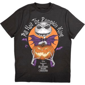 Disney The Nightmare Before Christmas - All Hail The Pumpkin King Heren T-shirt - L - Zwart