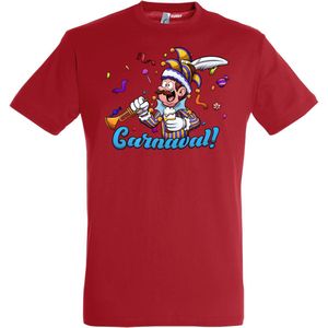 T-shirt Carnavalluh | Carnaval | Carnavalskleding Dames Heren | Rood | maat S