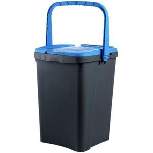 Ecoplus 50 liter afvalemmer blauw - afvalscheidingsbak - sorteerbak - afvalbak