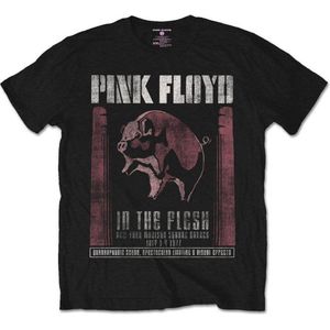 Pink Floyd - In The Flesh Heren T-shirt - S - Zwart