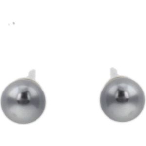 Behave Oorbellen dames – zilver kleurig - oorhangers – oorstekers – rond vorm