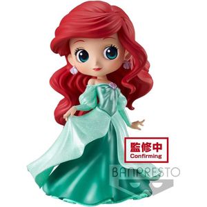 Disney Q Posket Mini Figure Ariel Princess Dress Glitter Line 14 cm