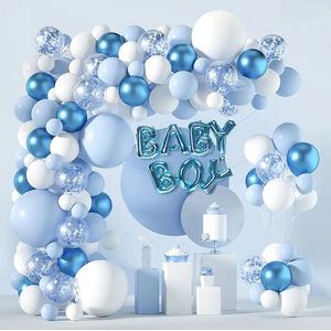 Babyshower ballonnenboog 121-delig - Babyshower versiering - Babyshower jongen - Babyshower ballonnen - Babyshower slinger - Babyshower decoratie - Mom to be - Its a boy - Babyshower