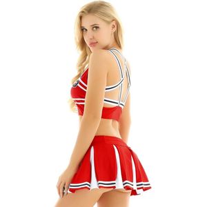 Premium Cheerleader Kostuum Dames - Meiden - Carnaval - Carnavalskleding - Halloween - Verkleedkleren Volwassenen - M/L