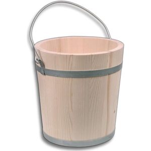 Houten Emmer 10 Liter - Veelzijdige Houten Bak voor Tuin en Sauna