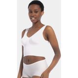 Magic Bodyfashion Maagband BH - Bamboe comfort Shape bra - Lange bh Top - Buik corrigerend - M - Wit