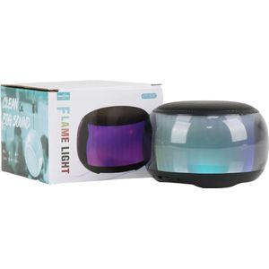 AnyPrice® Neon Speaker Zwart - Draadloze Bluetooth Mini Speaker - Flame Light - Kleine Luidspreker - LED RGB Verlichting - Inclusief USB-C Kabel