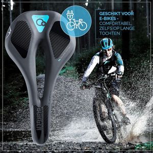 fietszadel heren en dames ergonomisch met geheugenschuim en gel - comfortabel fietszadel voor lange tochten, city trekking, MTB, racefiets en e-bike