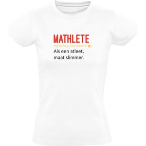 Mathlete Dames T-shirt - hardlopen - kracht - record - wedstrijd - slim - training