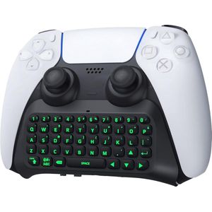 Equivera Geschikt voor PS5 Toetsenbord - Groen LED - Zwart - Gaming Keyboard - Geschikt voor PS5 Keyboard - Geschikt voor PS5 Accessoires