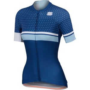 Sportful Fietsshirt korte mouwen Dames Blauw Wit / SF Diva W Jersey-Blue Twil/White/Cerulean-XL
