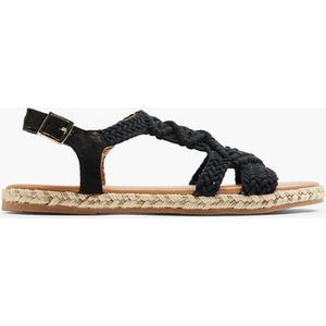 graceland Zwarte sandaal touw - Maat 37