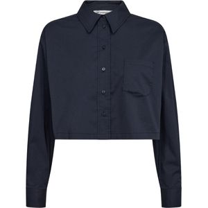 Blouse Donkerblauw Cottoncc blouses donkerblauw