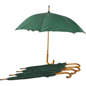 Set van 5 Groene Automatische Opvouwbare Paraplu's | Diameter 102 cm | Windbestendig en Waterdicht