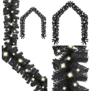 vidaXL Kerstslinger met LED-lampjes 5 m zwart - Guirlande - Guirlandes - Kerst Guirlande - Kerst Guirlandes