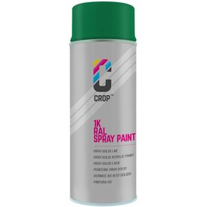 CROP Spuitbus RAL 6029 Mintgroen - Hoogglans - 400ml - Spuitbus verf Groen - 100% kleurecht - Sneldrogend - Binnen & Buiten - RAL6029