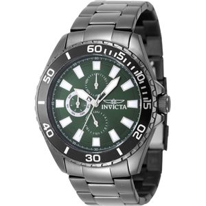 Invicta Pro Diver 29930 Heren Horloge - Waterdicht - Analoog - Quartz Uurwerk - Roestvrij Staal met groene Wijzerplaat - 46mm