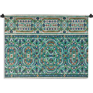 Wandkleed Marokkaanse mozaïek - Een traditionele Marokkaanse mozaïekdecoratie Wandkleed katoen 150x112 cm - Wandtapijt met foto