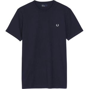 Fred Perry - Ringer T-Shirt Navy - Heren - Maat L - Slim-fit