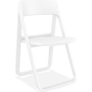 Alterego Opvouwbare stoel 'SLAG' van witte kunststof voor binnen/buiten