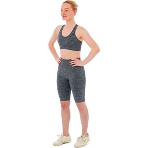 Xtreme Sportswear Dames Sportset - Korte Sportlegging + Sporttop - Antraciet Melange