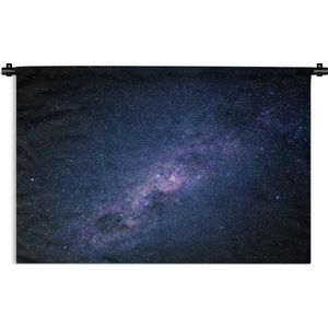 Wandkleed Melkweg - De Melkweg aan een donkere hemel Wandkleed katoen 180x120 cm - Wandtapijt met foto XXL / Groot formaat!