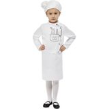 Smiffy's - Dokter & Tandarts Kostuum - De Waanzinnige Tandarts Van Hel Kind Kostuum - Wit / Beige - Medium - Halloween - Verkleedkleding
