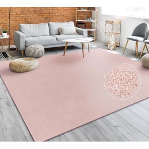 Paco Home Vloerkleed Woonkamer Effen Eenvoudig En Modern Laagpolig, Versch. Afmetingen Kleuren 160 cm Quadrat