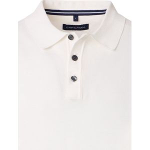 Gebreid Katoen Poloshirt 3 Knoops Wit Casa Moda - XL