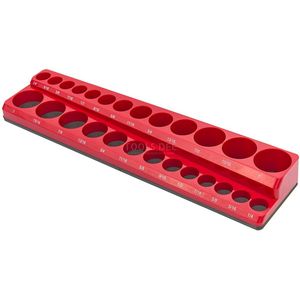 HBM magnetische accessoirehouder voor 26 stuks 1/2 inch Engelse maten, rood