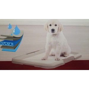 Kowloon dierentoilet Medium Honden toilet incl absorberende matten die niet schuiven door speciaal kliksysteem hondentoilet voor in huis
