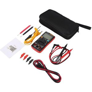 Digitale Auto Variërend Multimeter 9999 Tellen True RMS AC/DC Spanning HFE Elektronische Meter (Rood) - ANENG AN8009