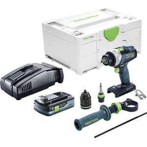 Festool TDC 18/4 I-Basic accuschroefboormachine 18 V 75 Nm borstelloos + 1x accu 4.0 Ah + snellader + systainer