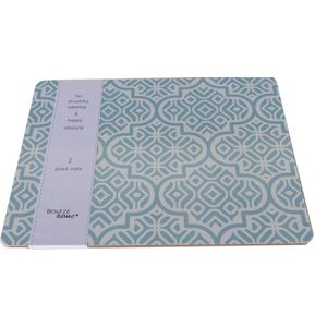 Set van 2 placemats mdf blauw