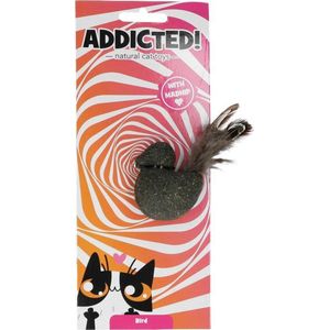Addicted Bird with feathers - Vogel speeltje kat - Kattenspeelgoed - Met veertjes - Met madnip - Met kattenkruid - 6 cm